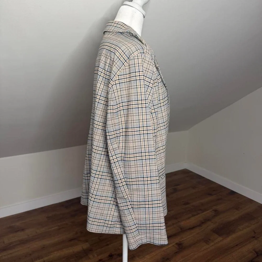 J.Jill Petite Plaid Blazer Size L – Dark Academia Fall Preppy Office Siren